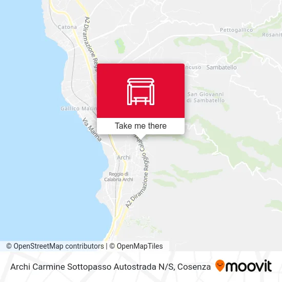 Archi Carmine  Sottopasso Autostrada N / S map