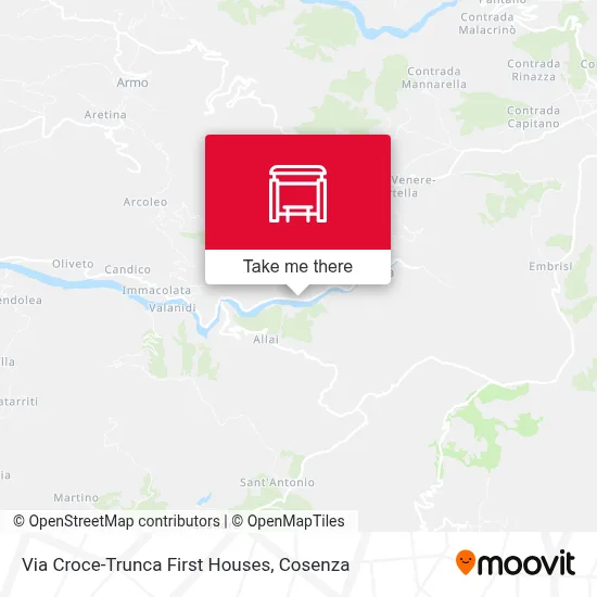 Via Croce-Trunca First Houses map