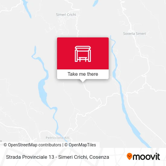Strada Provinciale 13 - Simeri Crichi map