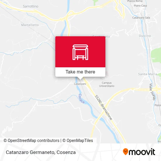 Catanzaro Germaneto map