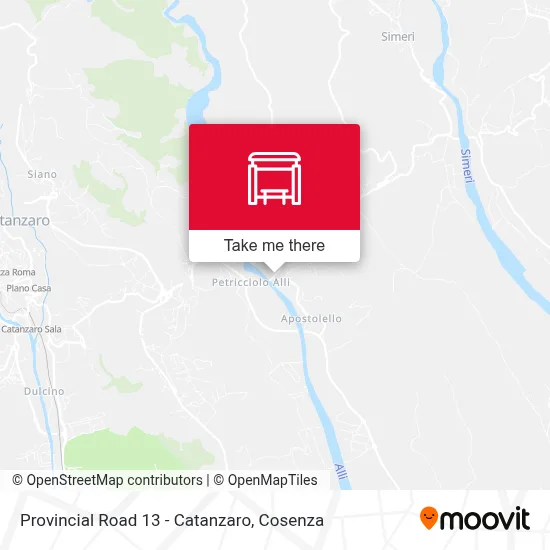 Provincial Road 13 - Catanzaro map
