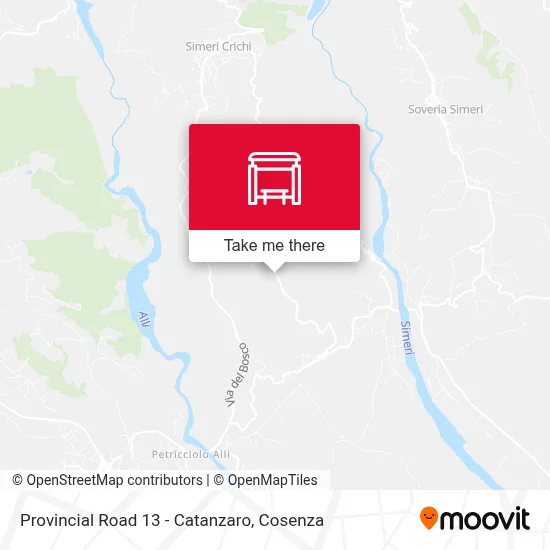 Provincial Road 13 - Catanzaro map