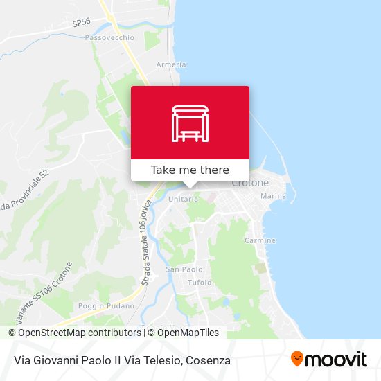 Via Giovanni Paolo II Via Telesio map