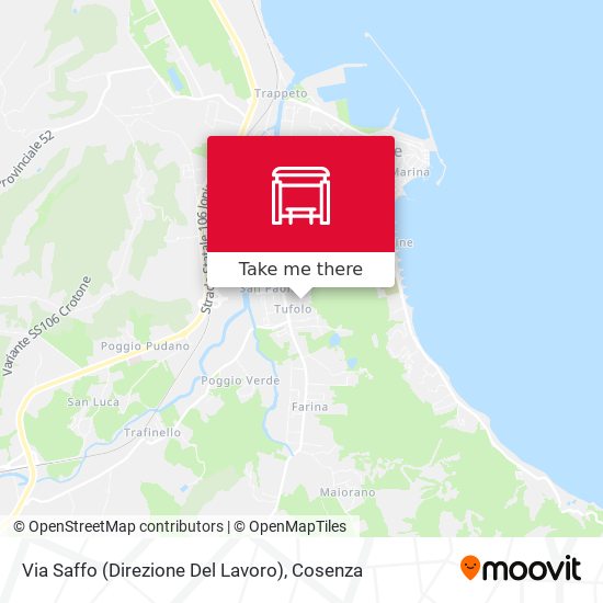 Via Saffo (Direzione Del Lavoro) map