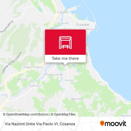Via Nazioni Unite Via Paolo VI map