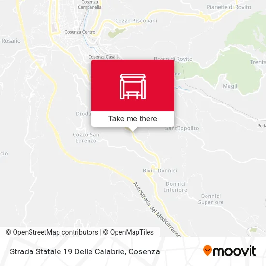 Strada Statale 19 Delle Calabrie map