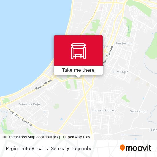 Mapa de Regimiento Arica