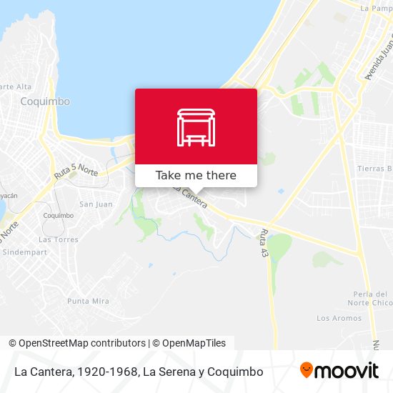 La Cantera, 1920-1968 map
