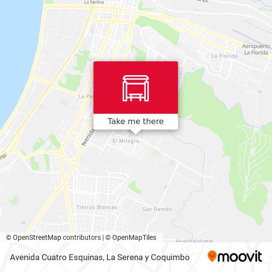 Avenida Cuatro Esquinas map