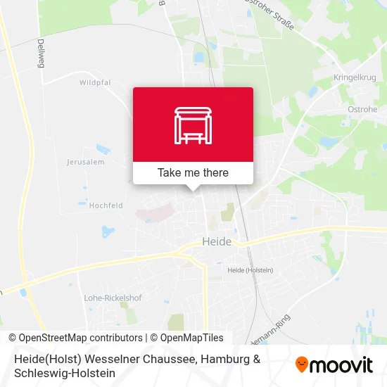 Heide(Holst) Wesselner Chaussee map