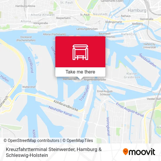 Карта Kreuzfahrtterminal Steinwerder