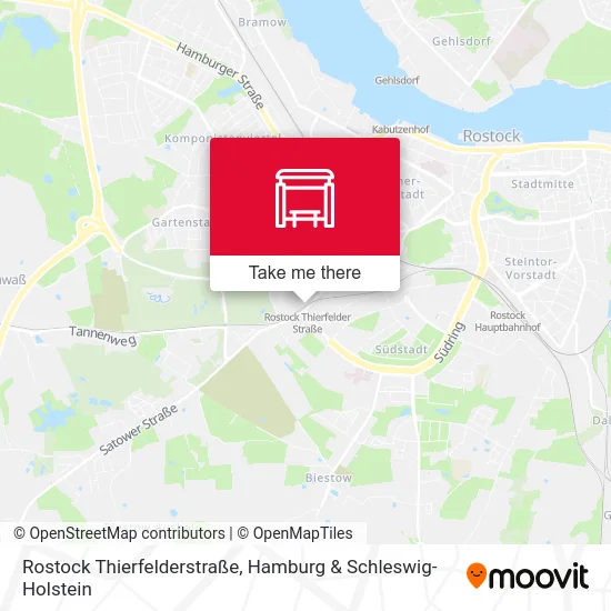 Карта Rostock Thierfelderstraße