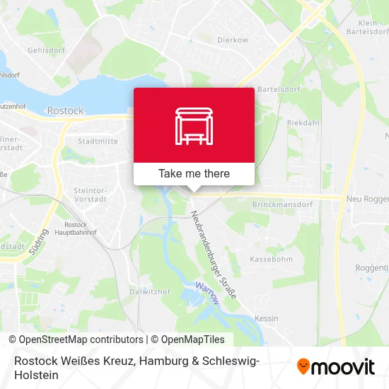 Rostock Weißes Kreuz map