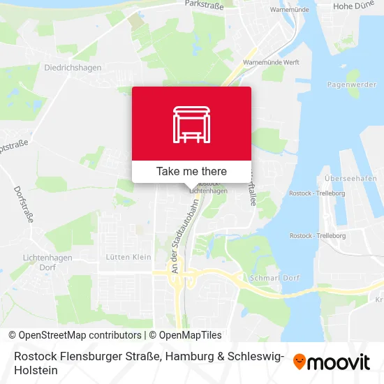 Rostock Flensburger Straße map