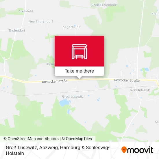 Карта Groß Lüsewitz, Abzweig