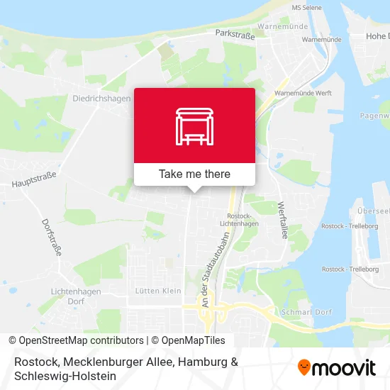 Rostock, Mecklenburger Allee map