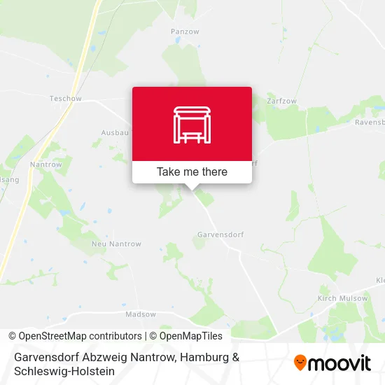 Карта Garvensdorf Abzweig Nantrow