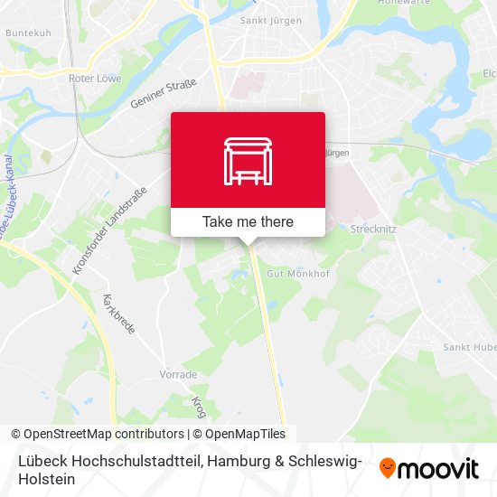 Lübeck Hochschulstadtteil map