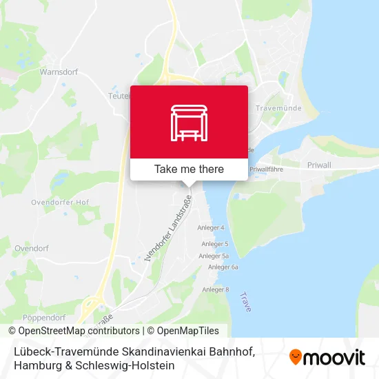 Карта Lübeck-Travemünde Skandinavienkai Bahnhof