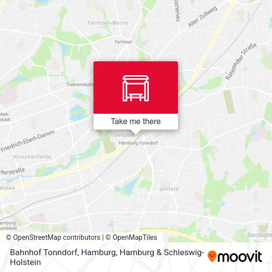 Карта Bahnhof Tonndorf, Hamburg