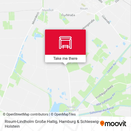 Risum-Lindholm Große Hallig map