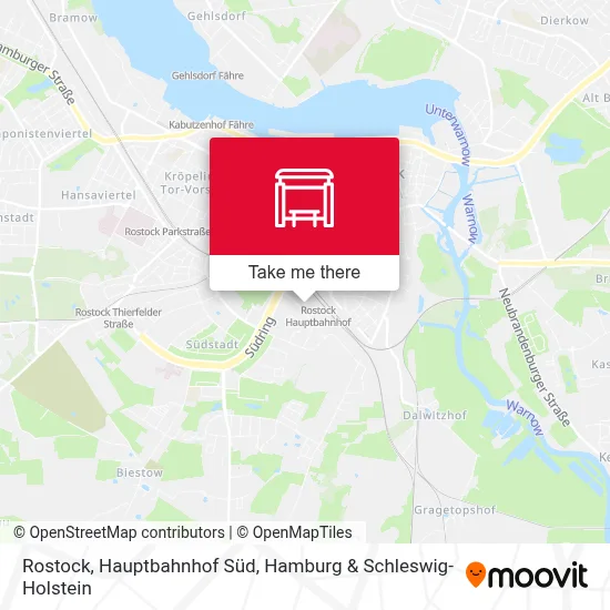 Rostock, Hauptbahnhof Süd map