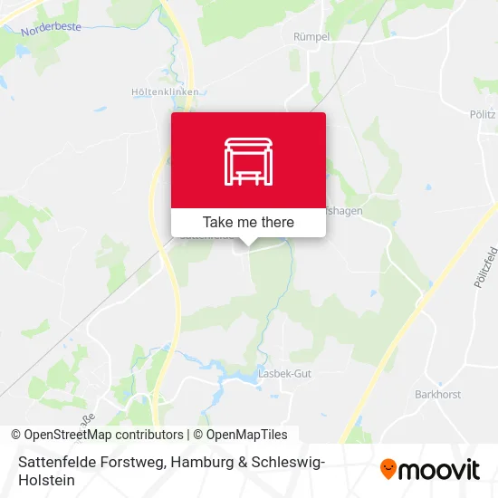 Sattenfelde Forstweg map