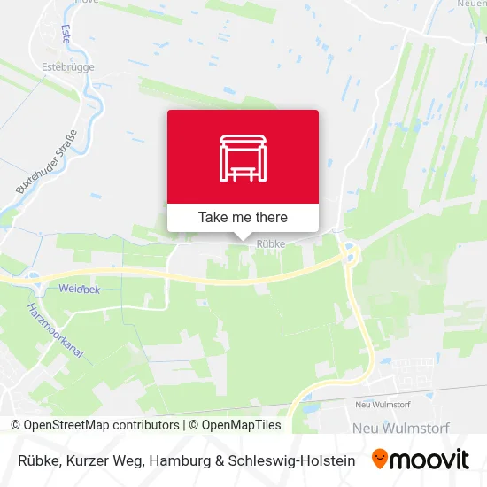 Rübke, Kurzer Weg map