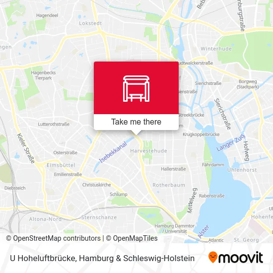 Карта U Hoheluftbrücke