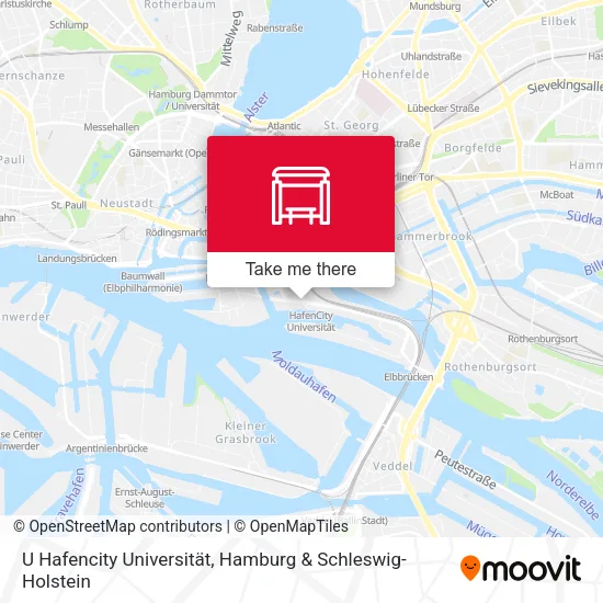 Карта U Hafencity Universität