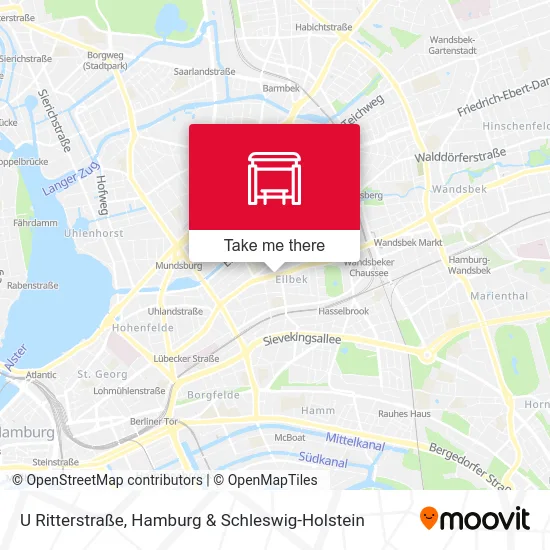 Карта U Ritterstraße