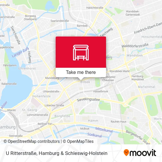 Карта U Ritterstraße