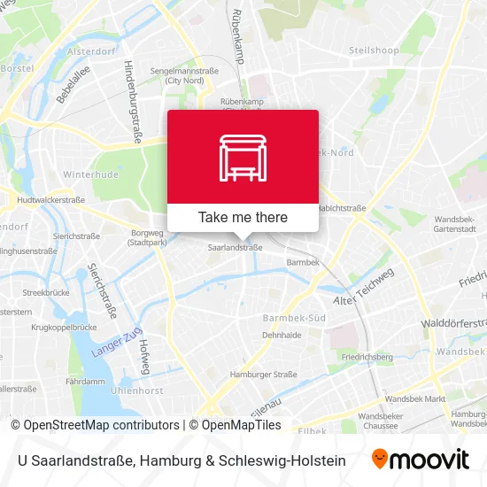 Карта U Saarlandstraße