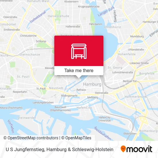 Карта U S Jungfernstieg