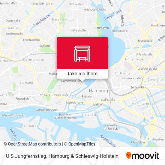 Карта U S Jungfernstieg