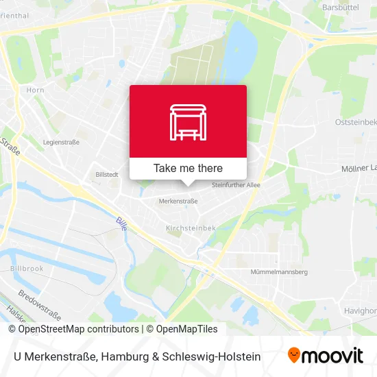 Карта U Merkenstraße