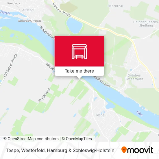 Tespe, Westerfeld map