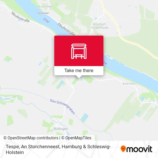 Карта Tespe, An Storchenneest