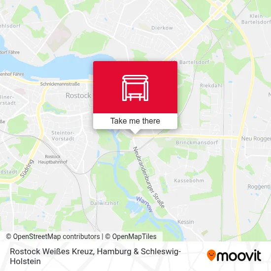 Rostock Weißes Kreuz map