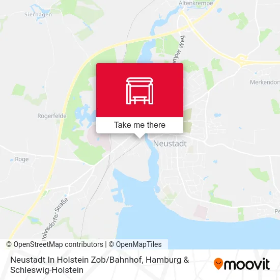 Карта Neustadt In Holstein Zob / Bahnhof