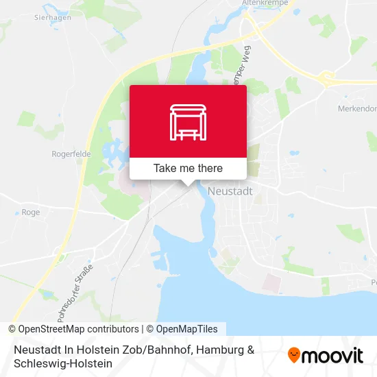 Карта Neustadt In Holstein Zob / Bahnhof