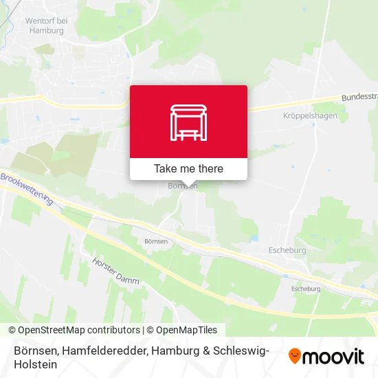 Карта Börnsen, Hamfelderedder