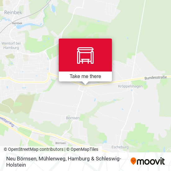 Neu Börnsen, Mühlenweg map