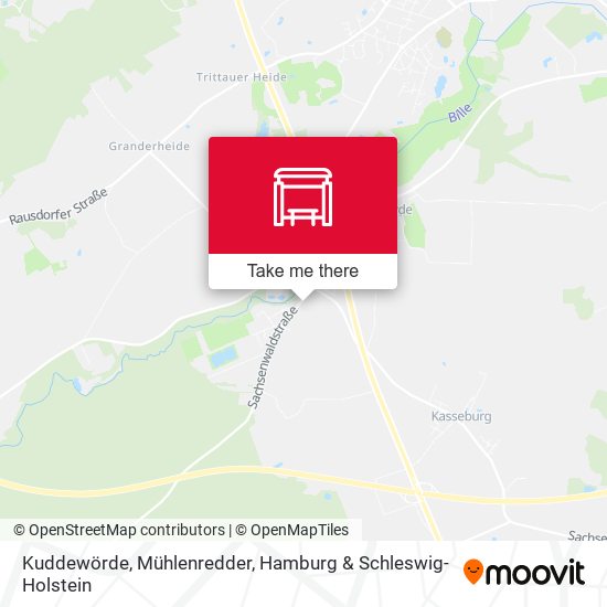 Kuddewörde, Mühlenredder map