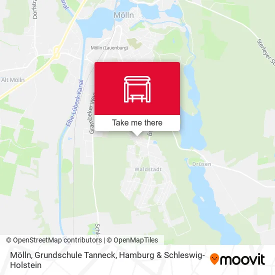 Карта Mölln, Grundschule Tanneck