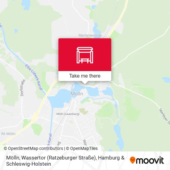 Карта Mölln, Wassertor (Ratzeburger Straße)