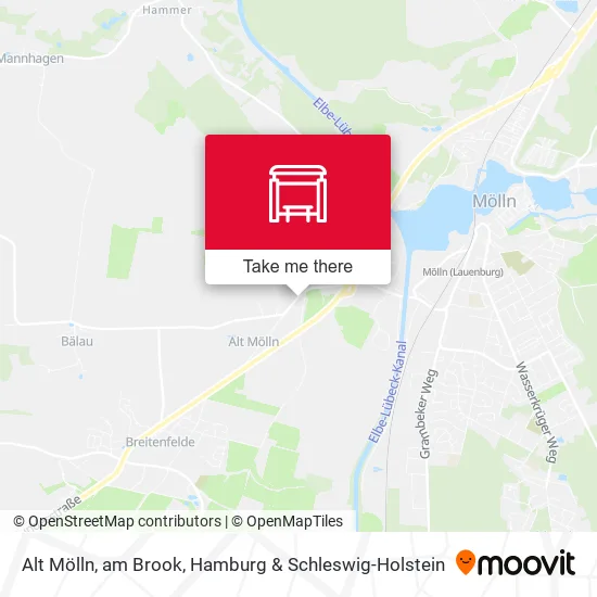 Карта Alt Mölln, am Brook