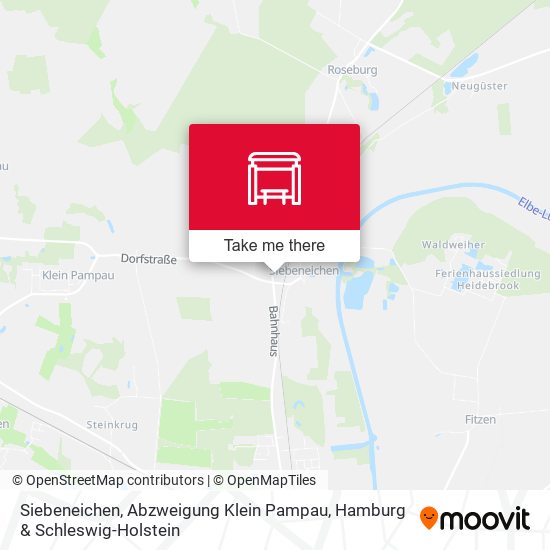 Siebeneichen, Abzweigung Klein Pampau map