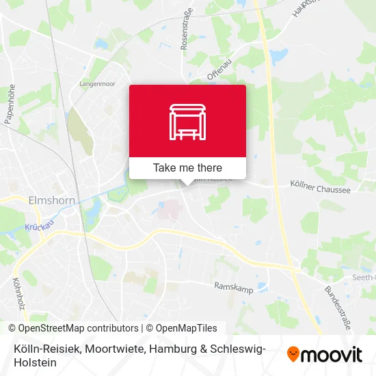 Карта Kölln-Reisiek, Moortwiete