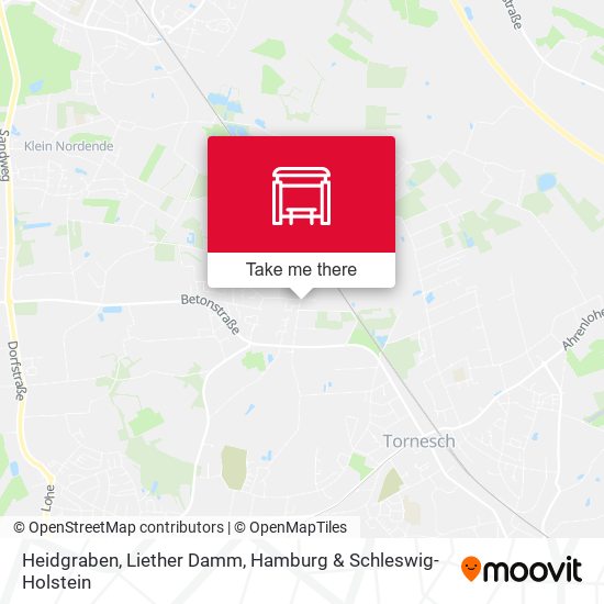 Heidgraben, Liether Damm map